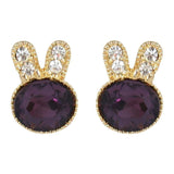 Studs - Colored Crystal Bunny Stud